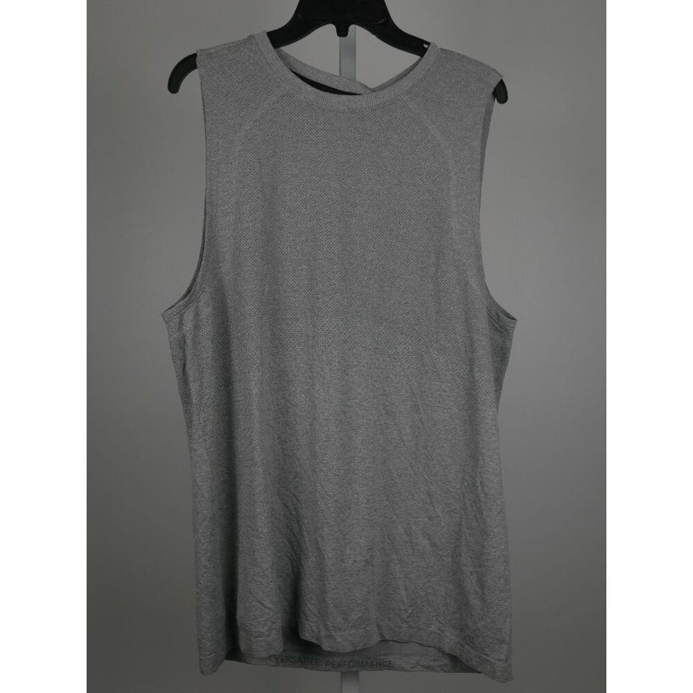 VRST Men's Circuit Seamless Space Dye UPF 30+ Tank Top Grey XL - Picture 2 of 8